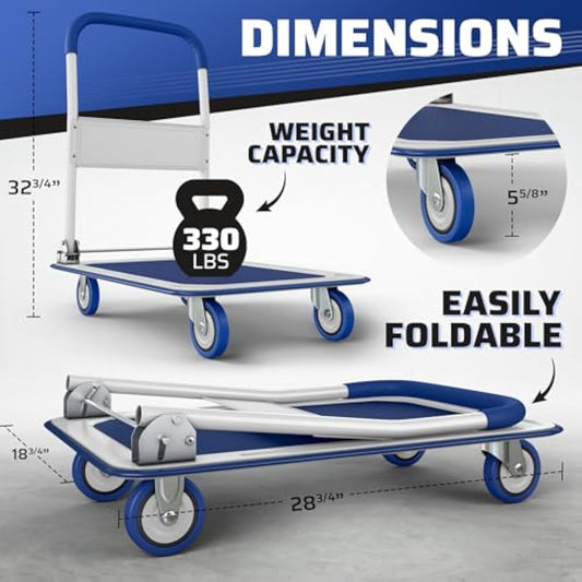 Upgraded Foldable Push Cart Dolly
